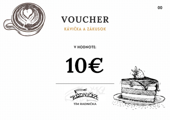 Kávička + zákusok voucher 