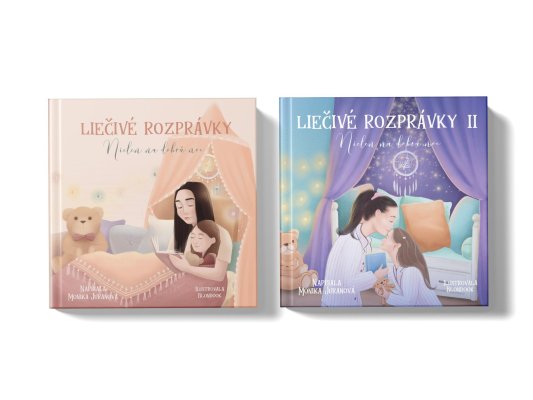 Knihy LIEČIVÉ ROZPRÁVKY a LIEČIVÉ ROZPRÁVKY II + záložky a samolepky