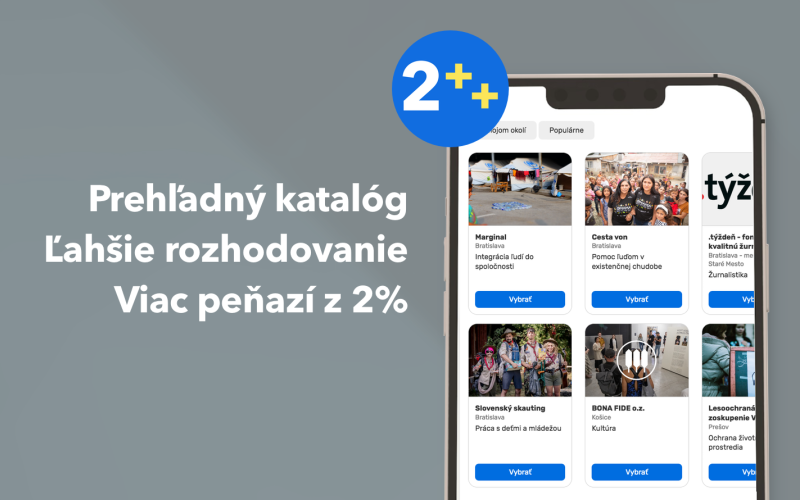 Viac peňazí z 2% do spoločného rozpočtu neziskoviek